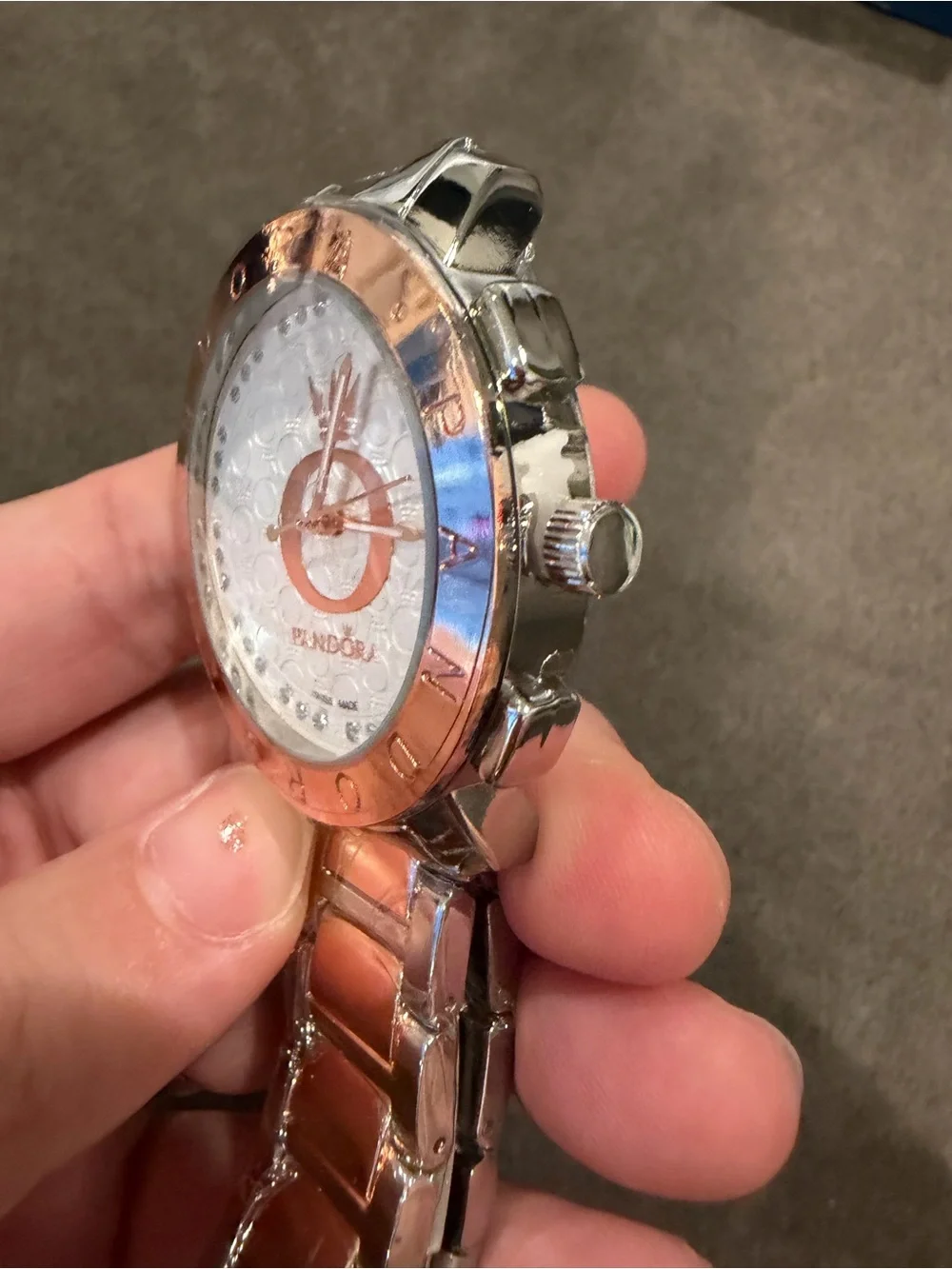 New Pandora Two-Tone Rose Gold and Silver Women's Watch